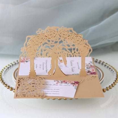 Faire-Part Mariage 3D Arche de Roses — vue 12