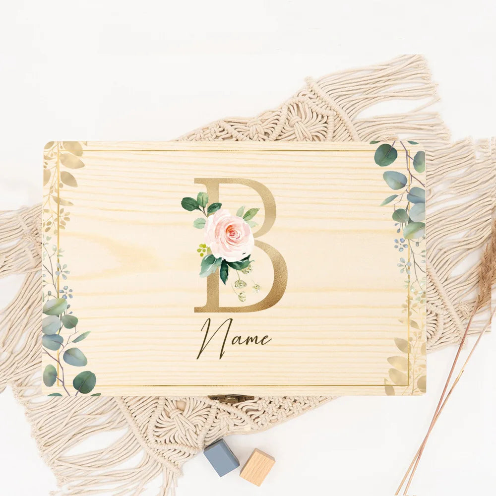 Boîte souvenir mariage initiale personnalisée