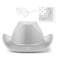 Chapeau Cowboy EVJF Pailleté 3 Pièces — vue 8