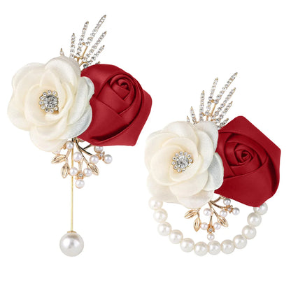 Corsage Poignet Mariage et Boutonnière Assortie