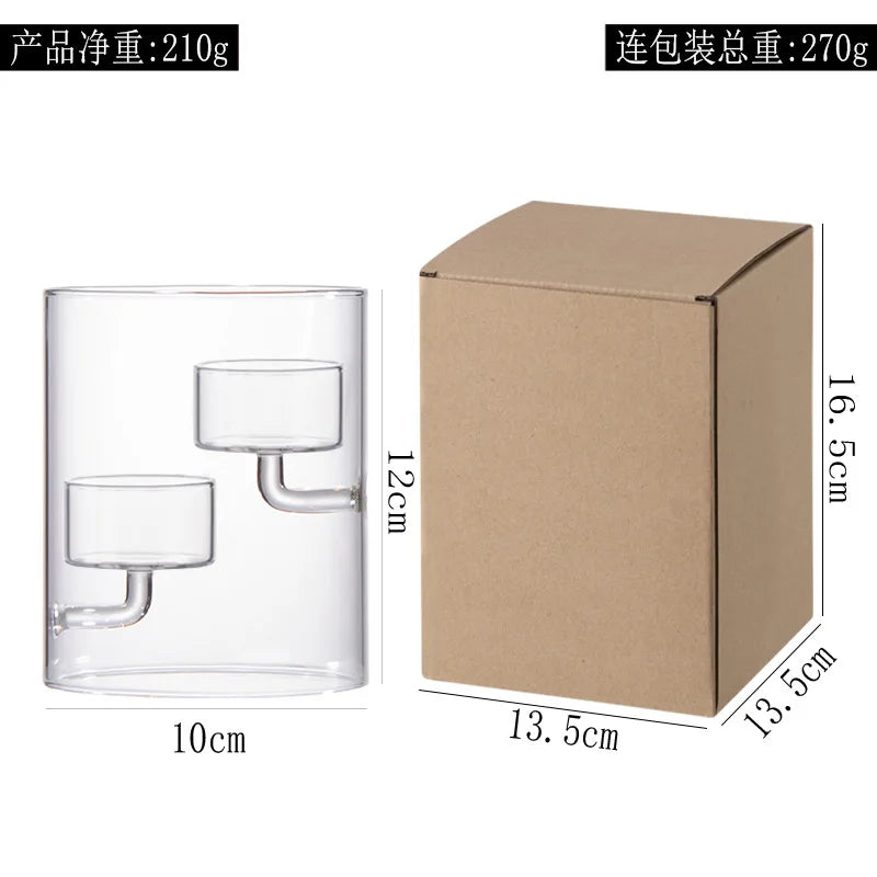 Bougeoir mariage en verre fait main — vue 8
