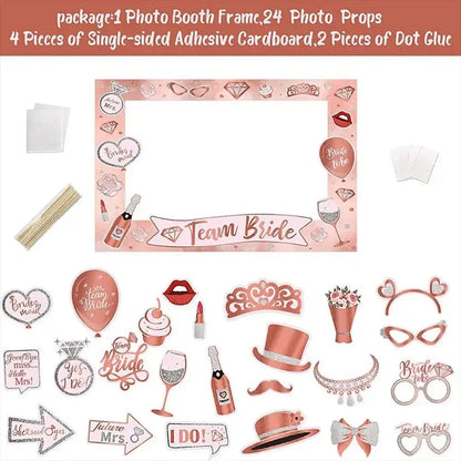 Kit photobooth EVJF cadre et accessoires
