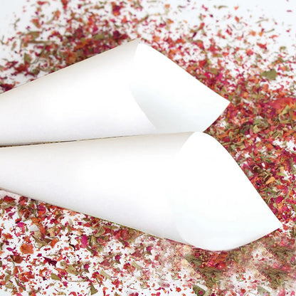 Cône à pétales mariage fleurs séchées
