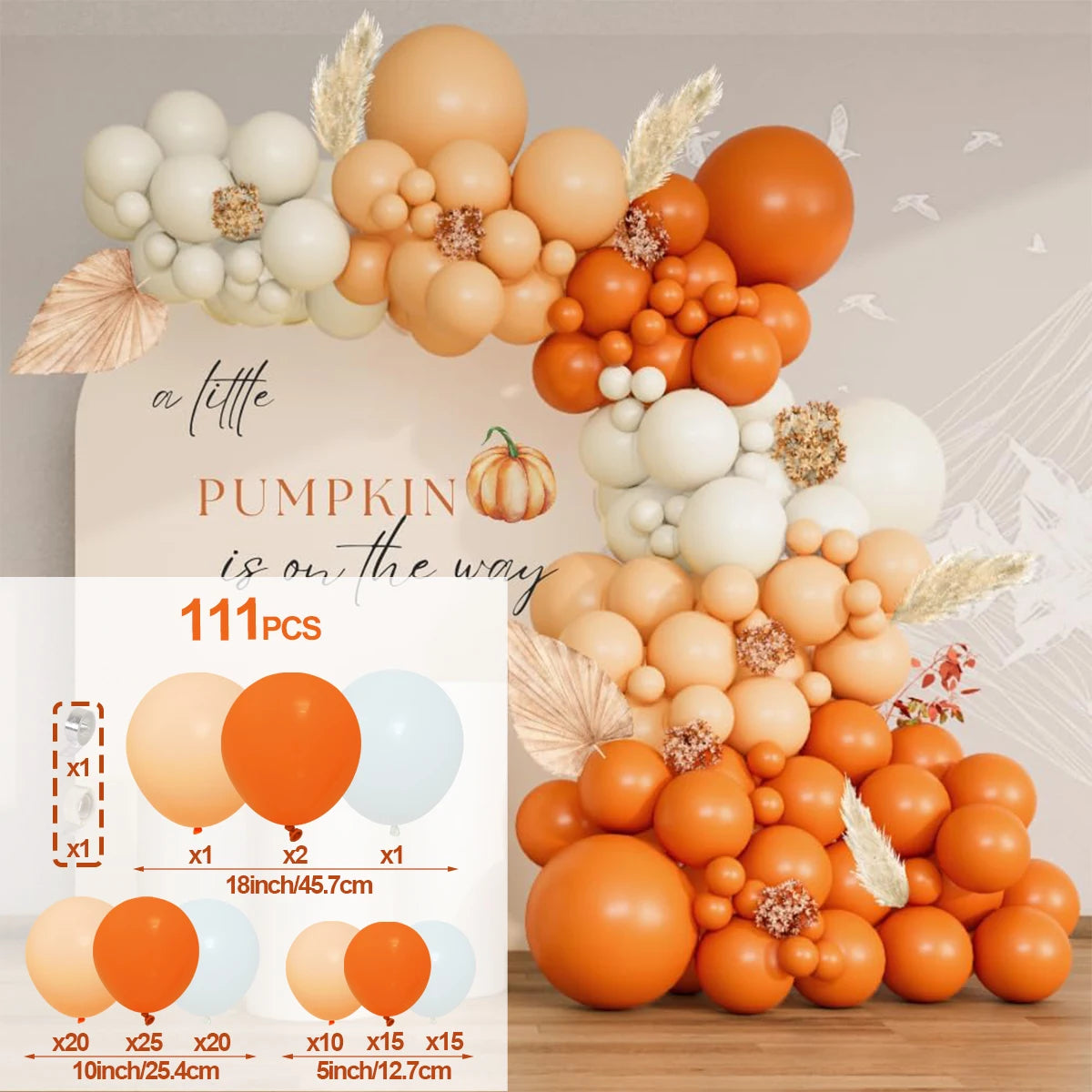 Arche Ballon Mariage Orange Mat — vue 10