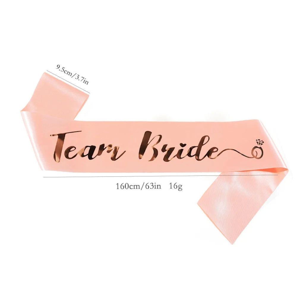 Écharpe EVJF Team Bride rose gold