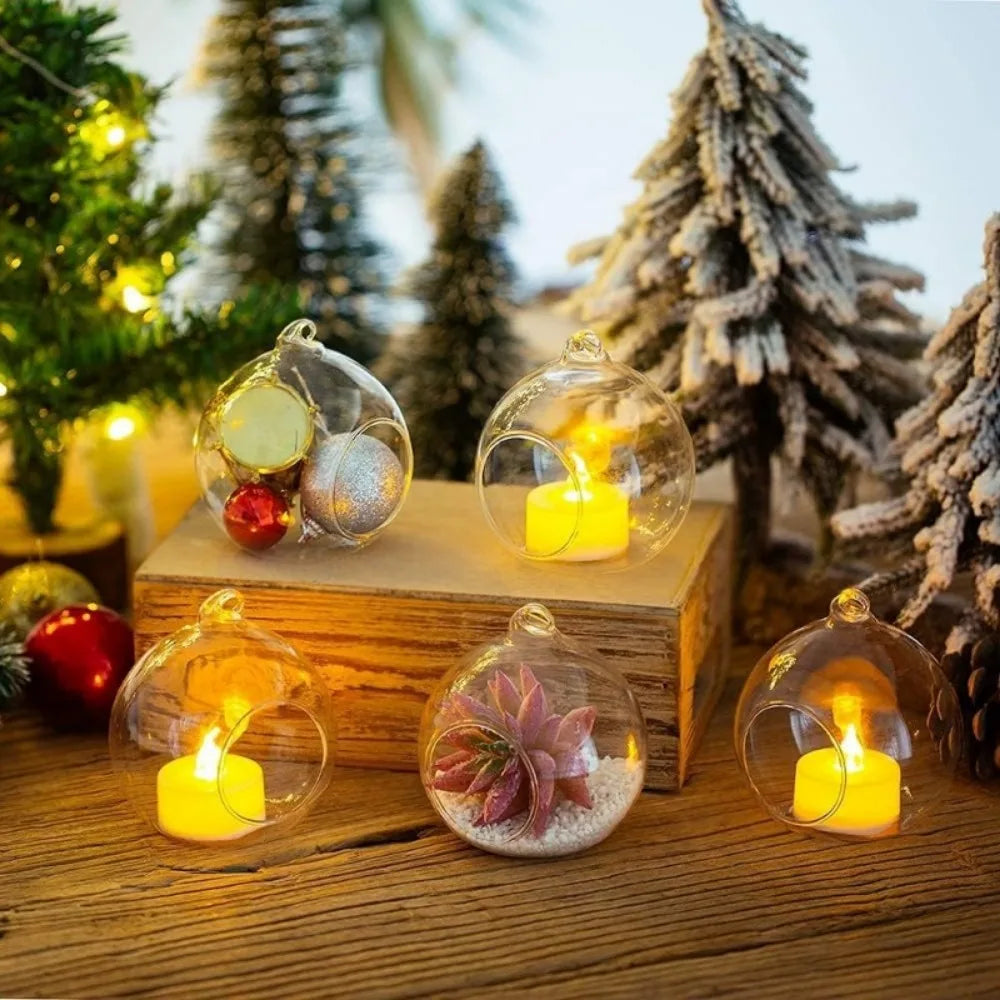 Photophores Suspendus Boule de Verre Mariage