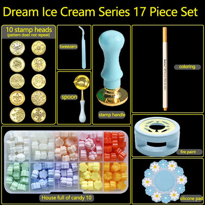 Kit Cachet de Cire 17 Pièces