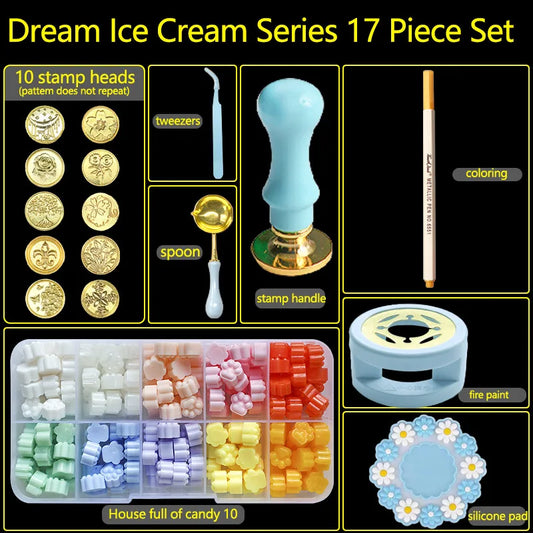 Kit Cachet de Cire 17 Pièces