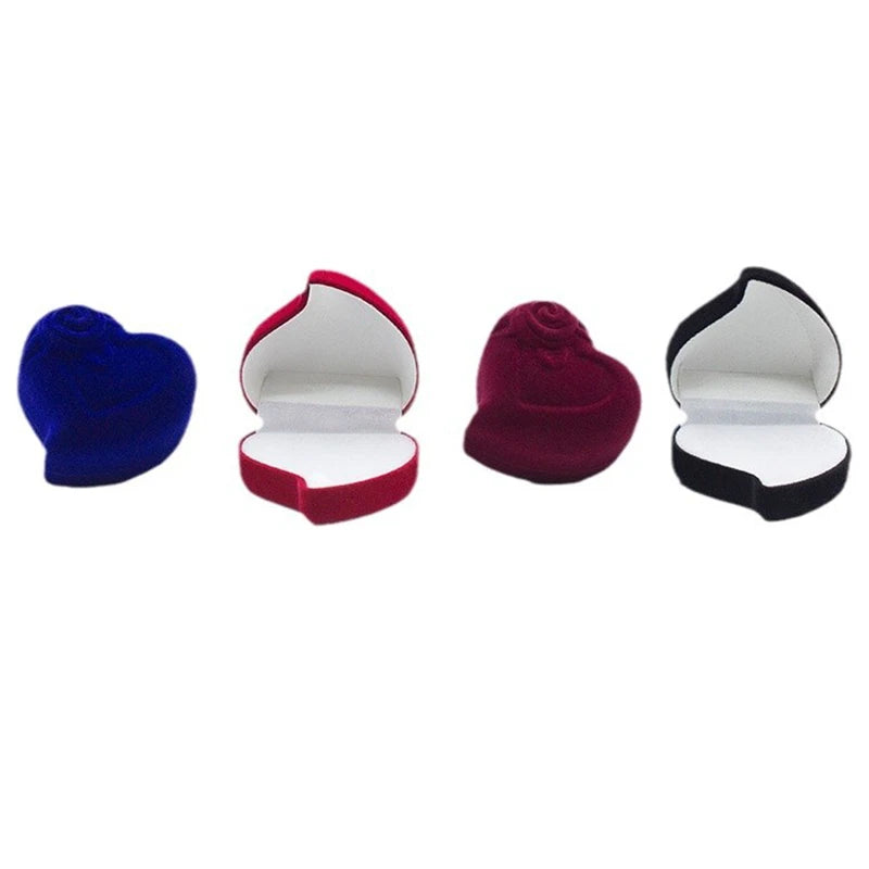 Écrin bague cœur rose en relief — vue 5