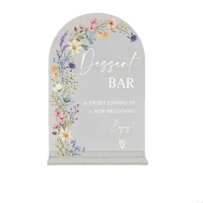 Panneau Dessert Mariage Acrylique Transparent