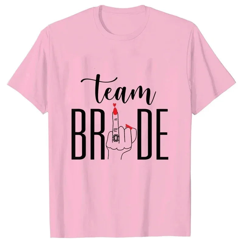 T-shirt EVJF Team Bride Doigt Bagué