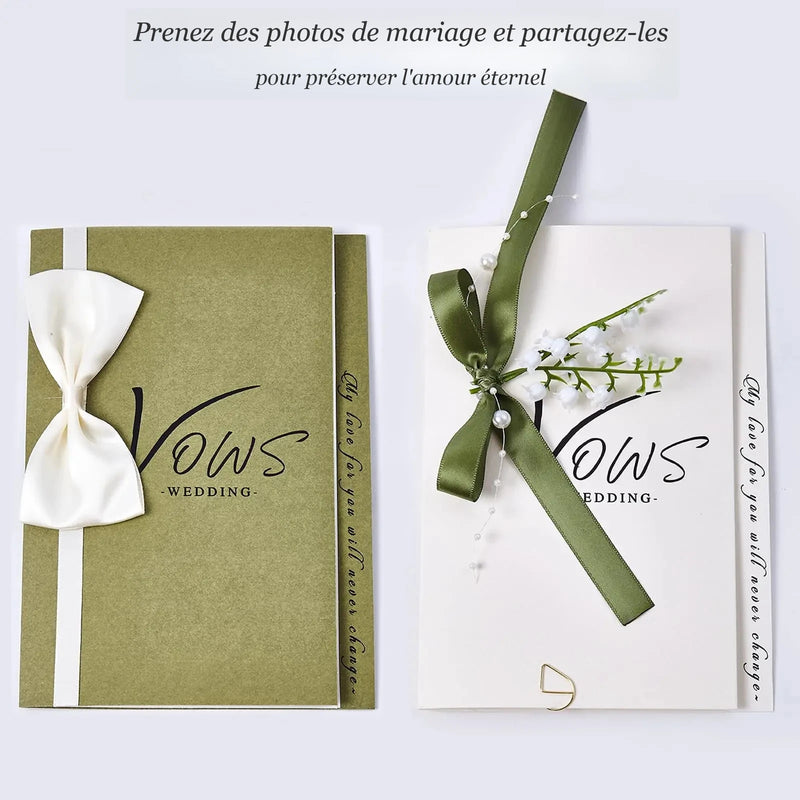 Duo de carnets de vœux mariage minimalistes — vue 2