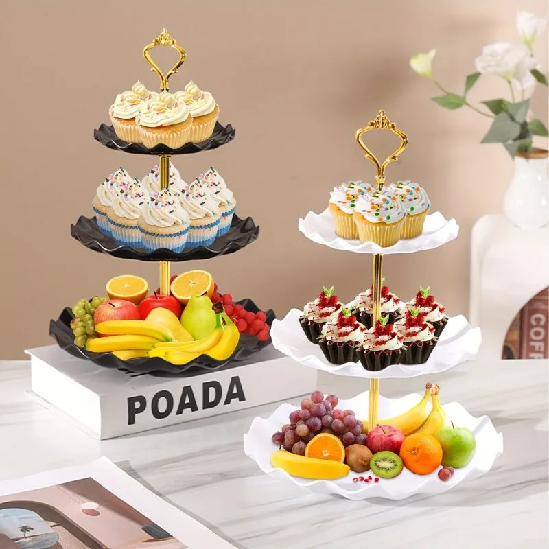 Centre de Table Mariage Présentoir Desserts 3 Étages