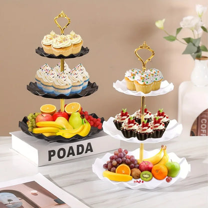 Centre de Table Mariage Présentoir Desserts 3 Étages