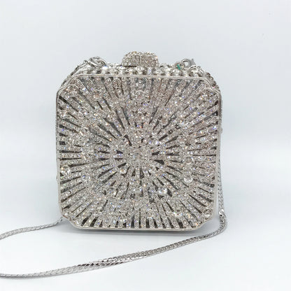 Pochette Mariage Cristal Strass Luxe