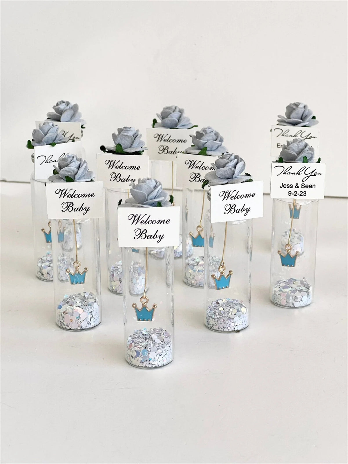 Cadeau invité mariage rose sous cloche — vue 26