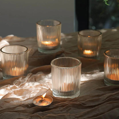 Photophores Mariage Verre Strié