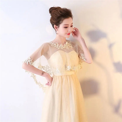 Étole Mariée Cape Tulle Dentelle Brodée