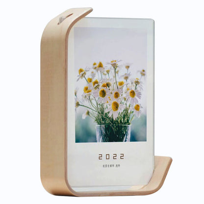 Cadre photo mariage herbier bois et acrylique