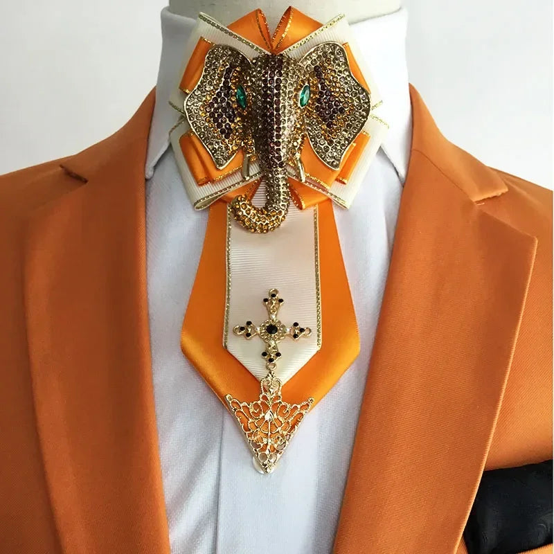 Nœud papillon mariage bijou éléphant strass