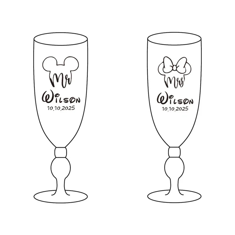 Flûte champagne personnalisée gravée mariage