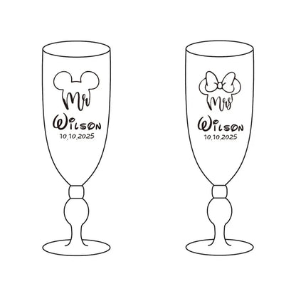 Flûte champagne personnalisée gravée mariage
