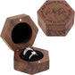 Boîte alliance mariage bois hexagonale double bague