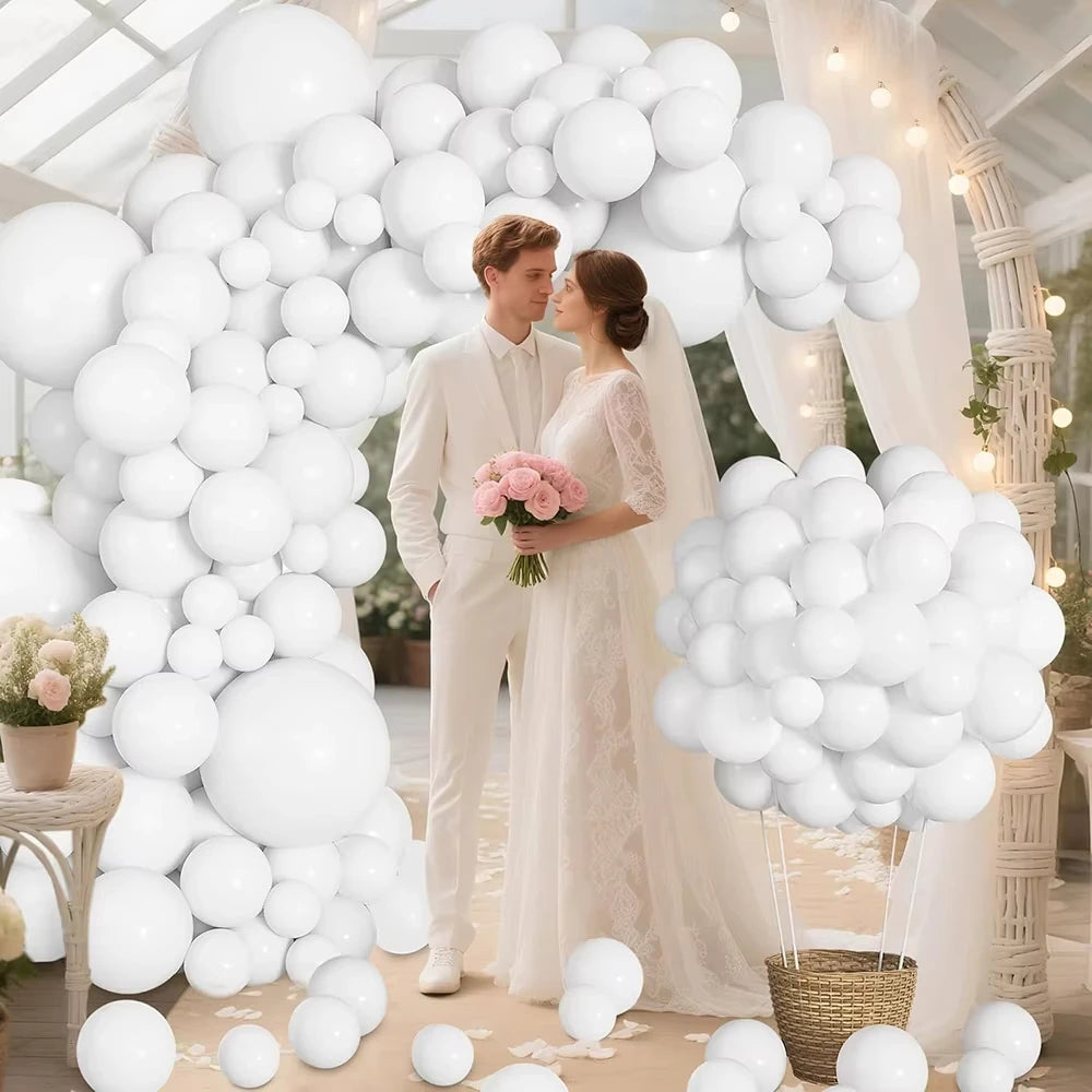 Arche Ballon Mariage Blanc 101 Pièces — vue 2
