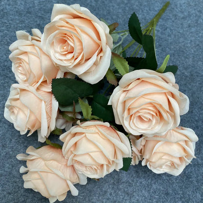 Bouquet de Roses Artificielles Mariage 9 Têtes