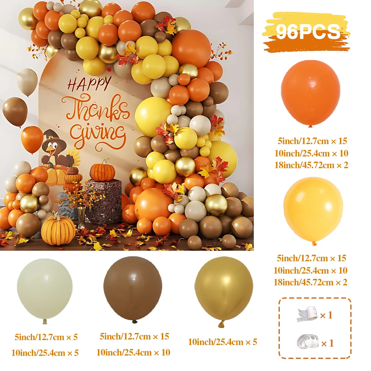 Arche Ballon Mariage Orange Mat — vue 12