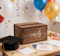 Urne mariage bois champêtre à enveloppes — vue 3