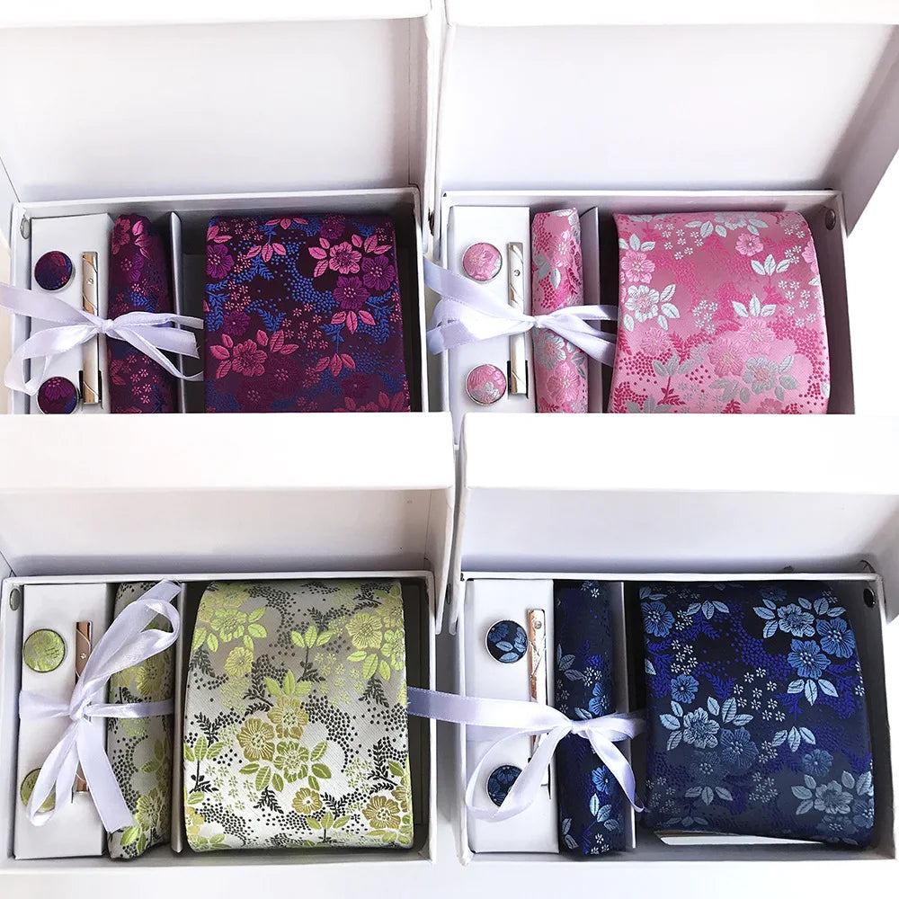 Coffret Cadeau Cravate Mariage Fleurie