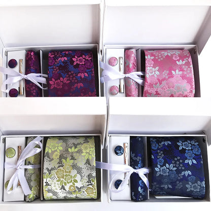Coffret Cadeau Cravate Mariage Fleurie