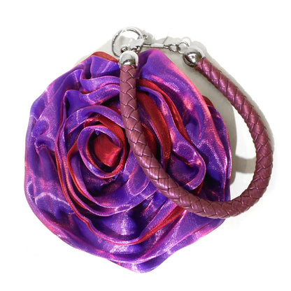 Sac pochette mariée fleur de rose