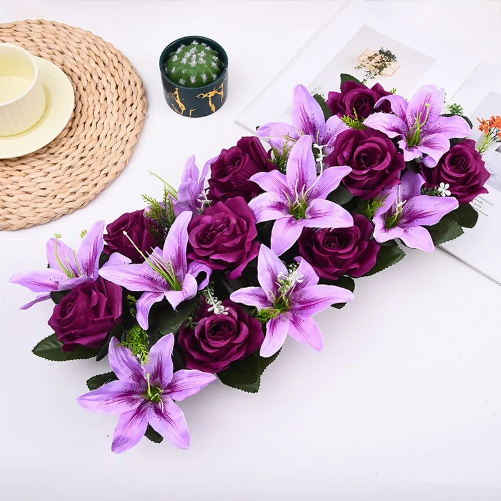 Rangée Roses et Lys Arche Mariage — vue 12