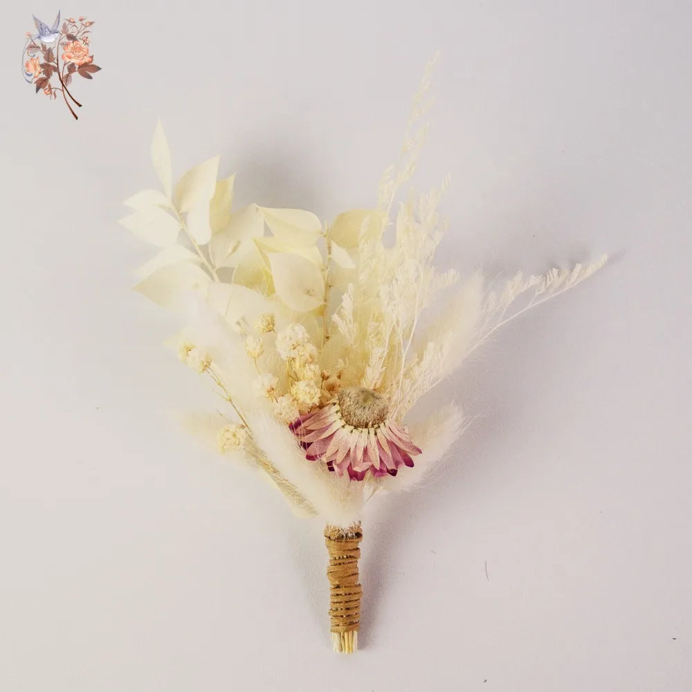 Lot de 6 boutonnières fleurs séchées — vue 3