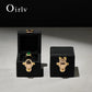 Oirlv Genuine Leather Ring Box Luxury Single Ring Storage Case with Gold Lock, Premium Jewelry Gift Box for Proposal, Engagement