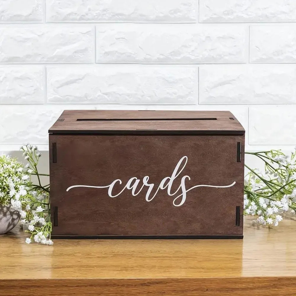 Urne Mariage en Bois Noyer Champêtre