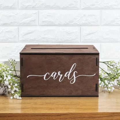 Urne Mariage en Bois Noyer Champêtre