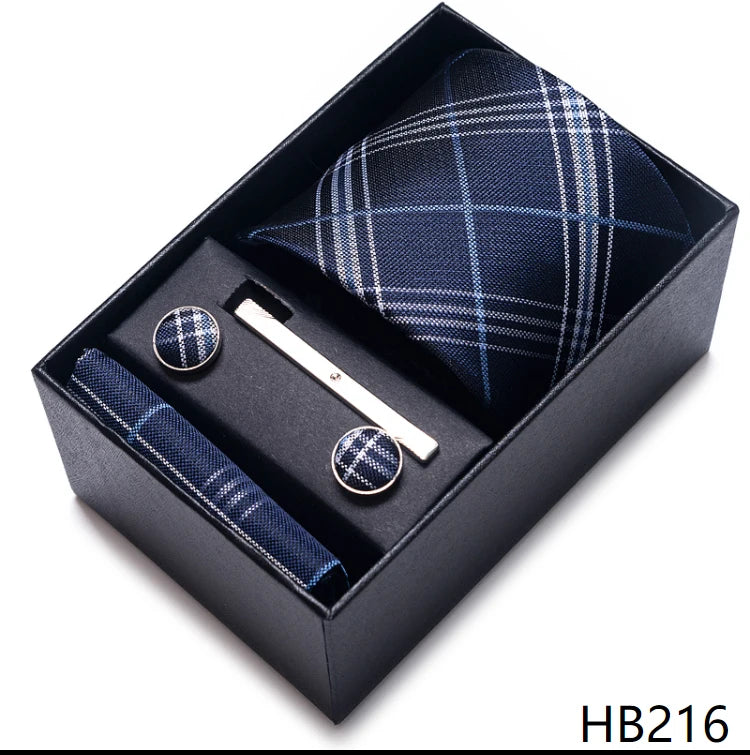 Coffret Cravate Mariage Homme Pochette et Boutons de Manchette