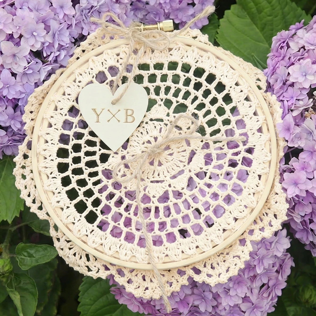 Porte alliance crochet initiales personnalisé