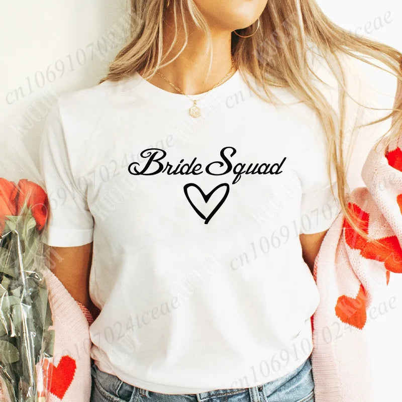 T-shirt EVJF Bride Squad à cœur