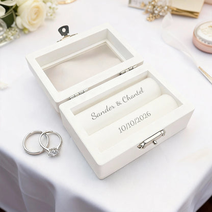 Boîte alliance mariage blanche personnalisée — vue 5
