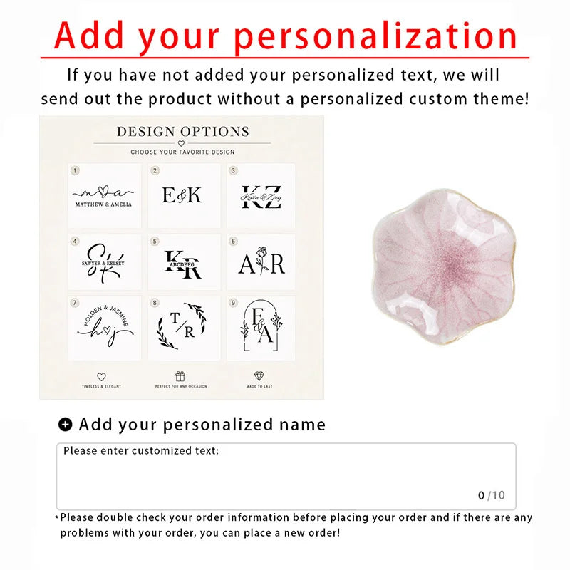 Vide-poche céramique personnalisé forme fleur — vue 7