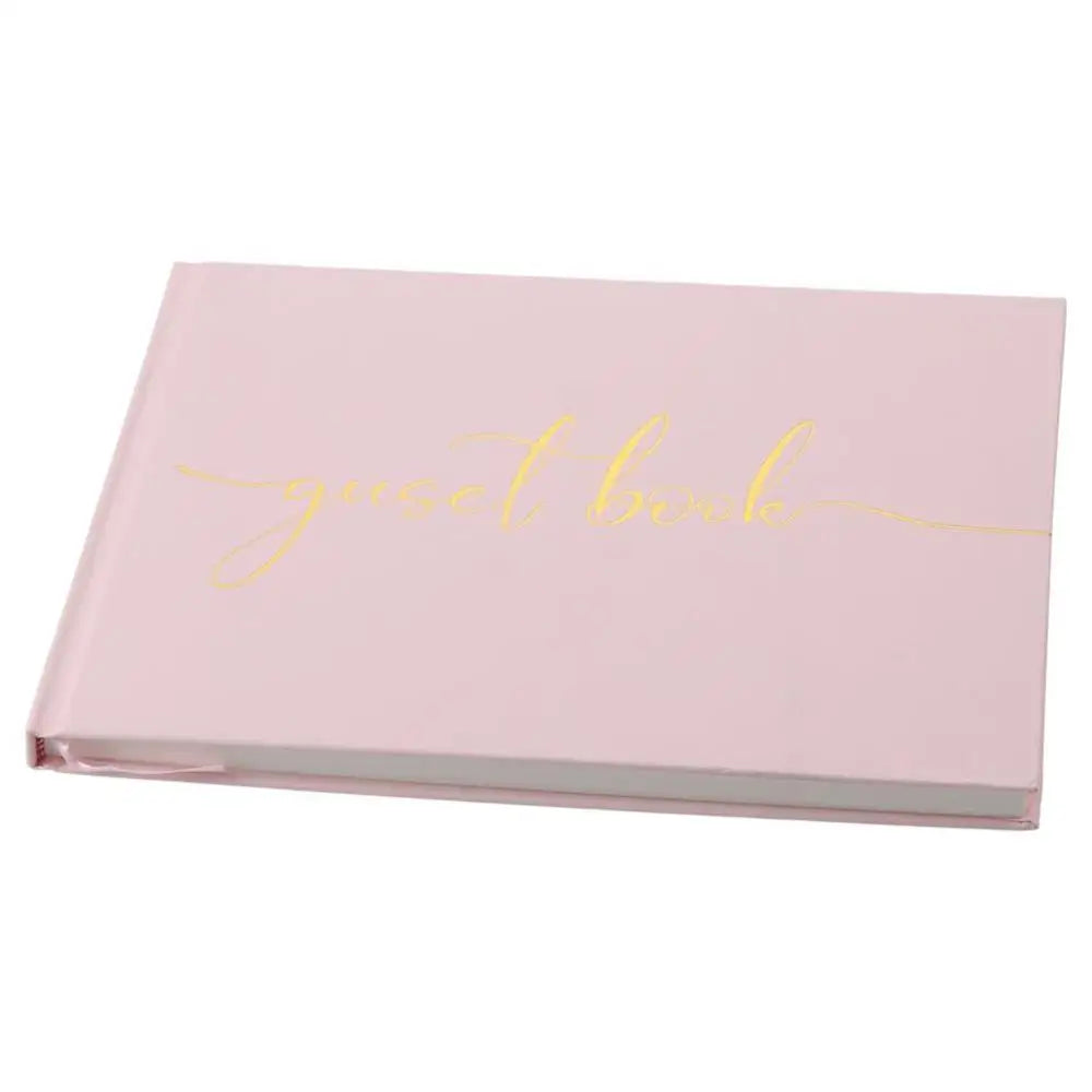 Livre d'Or Mariage Chic Blanc Rose Noir