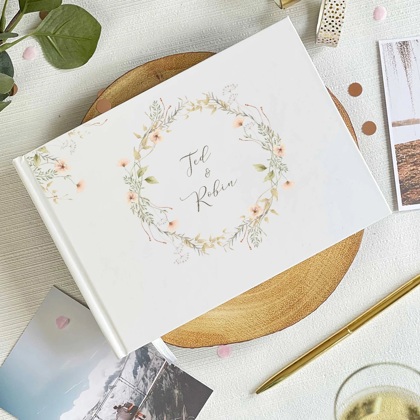 Livre d'Or Mariage Personnalisé 21 Décors au Choix