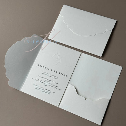 Pochette Carton Faire-Part Mariage Vierge