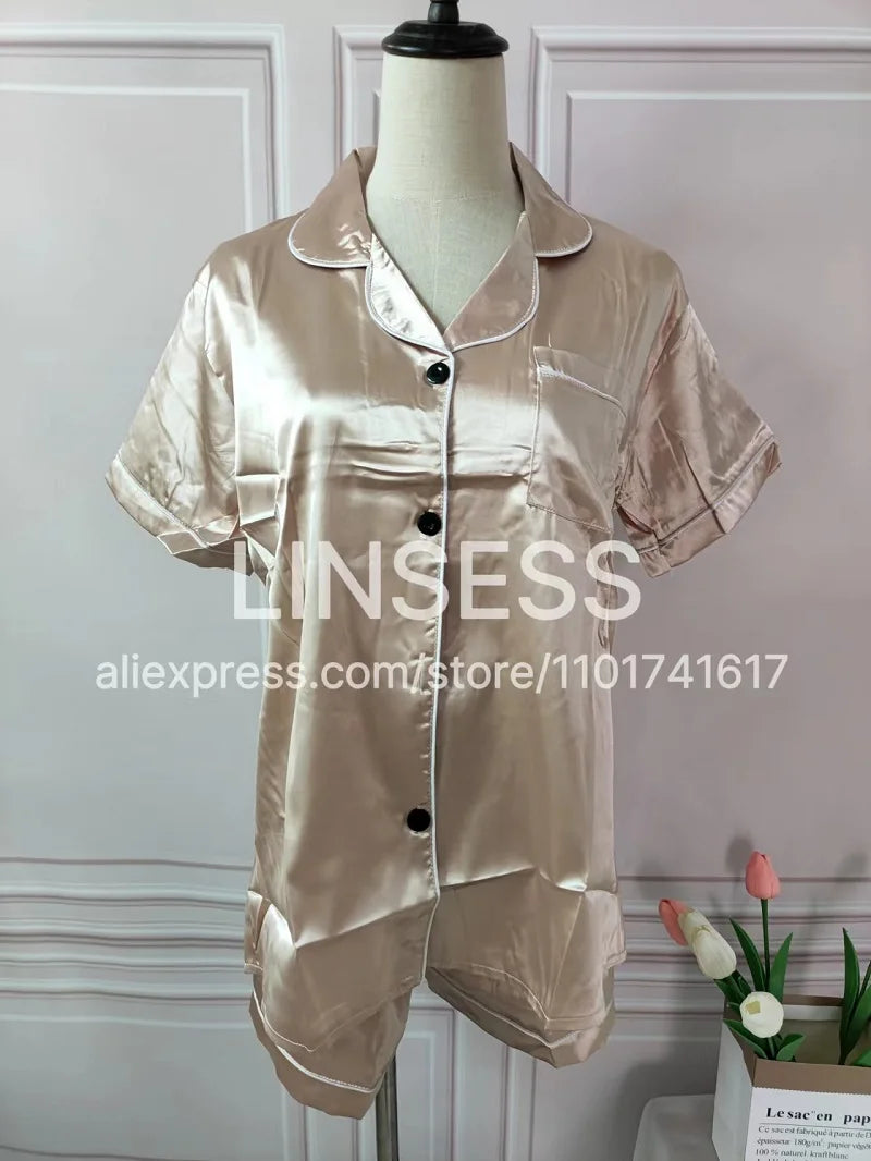 Pyjama Short Satin Prénom Personnalisé