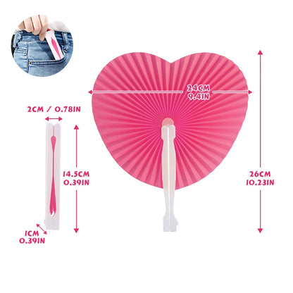 Éventail mariage cœur pliable coloré — vue 10