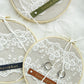 Coussin alliance monogramme doré tulle